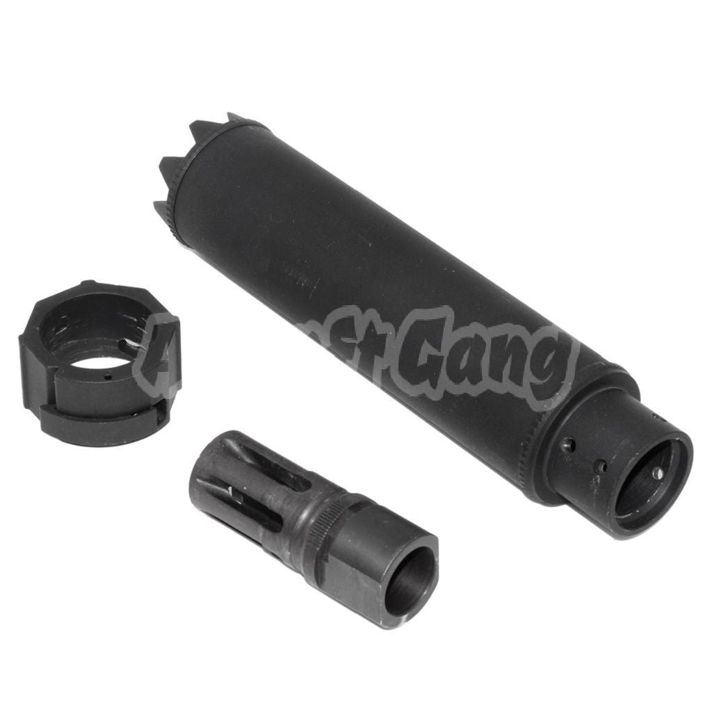 Airsoft 5KU 170mm/191mm SOCOM MG Monster QD Suppressor Silencer -14mm CCW Flash Hider Black