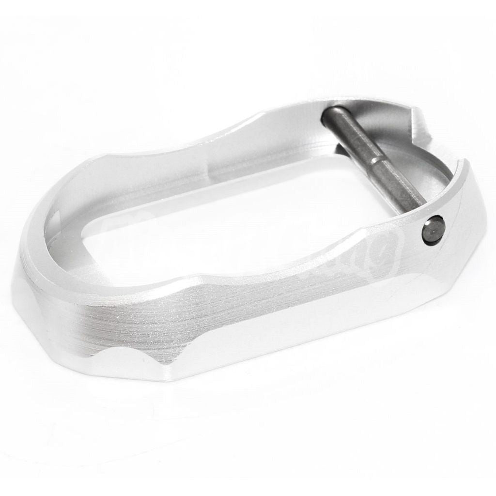 Airsoft 5KU Aluminum SPY Style Magwell for Tokyo Marui Hi-Capa GBB Pistol Silver