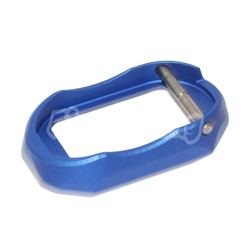 Airsoft 5KU Aluminum SPY Style Magwell for Tokyo Marui Hi-Capa GBB Pistol Blue