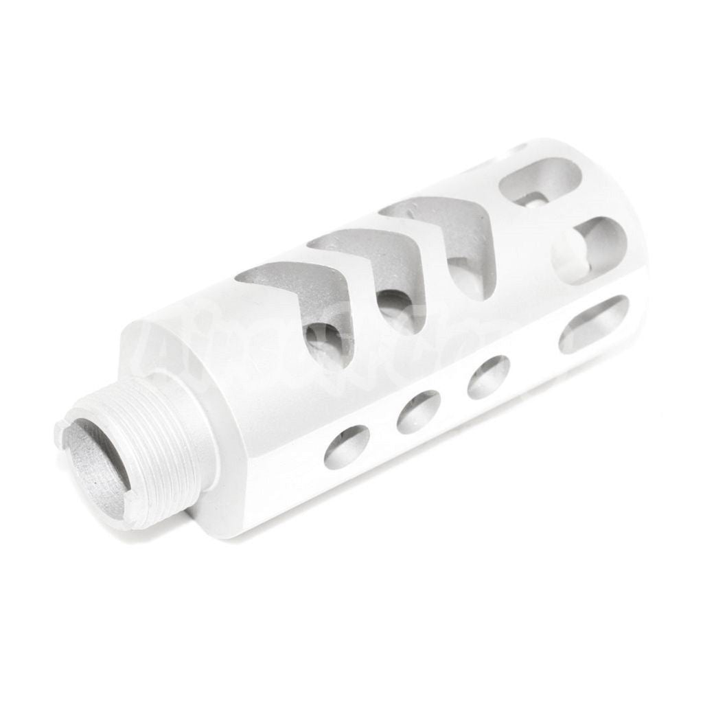 Airsoft 5KU Type 3 Aluminum Compensator for Tokyo Marui Hi-Capa 5.1 GBB Pistol Silver