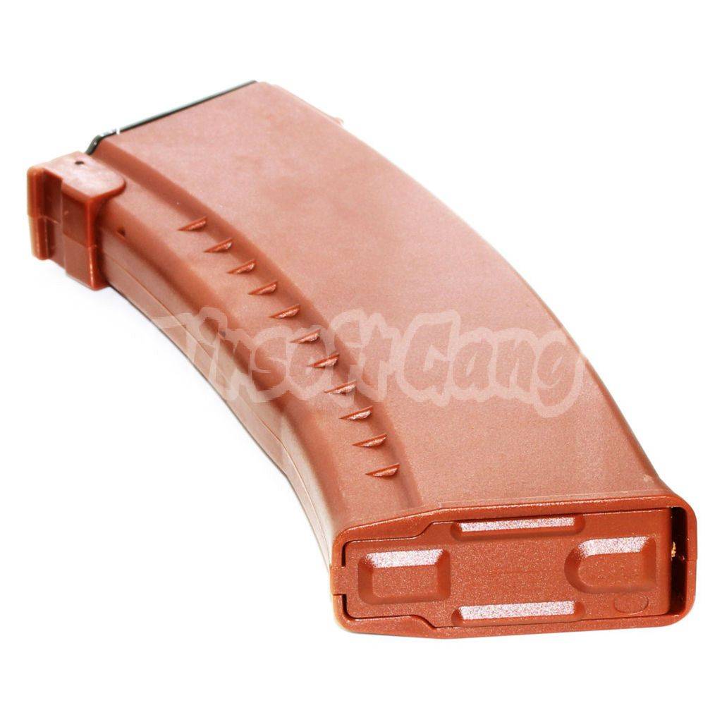 Airsoft Battleaxe 500rd Flash Mag Hi-Cap Magazine For JG(Jing Gong), Classic Army, ICS, APS, D-Boys, CYMA, Tokyo Marui AK AEG Orange Brown