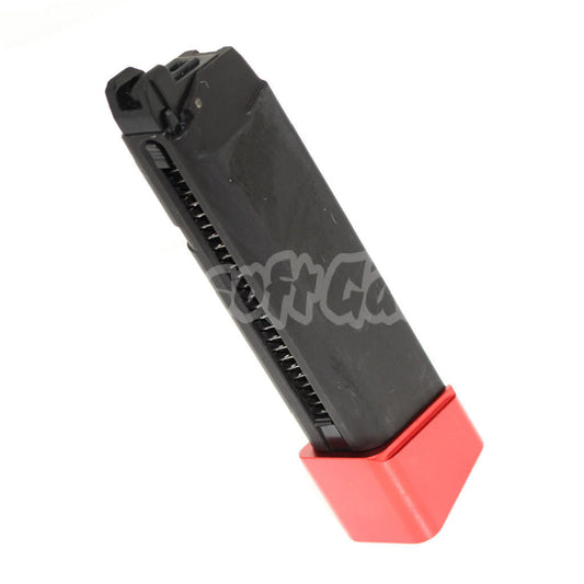 BELL 22rd Gas Mag Metal Magazine For BELL / Tokyo Marui G17 Series GBB Pistol Airsoft Black/Red Base