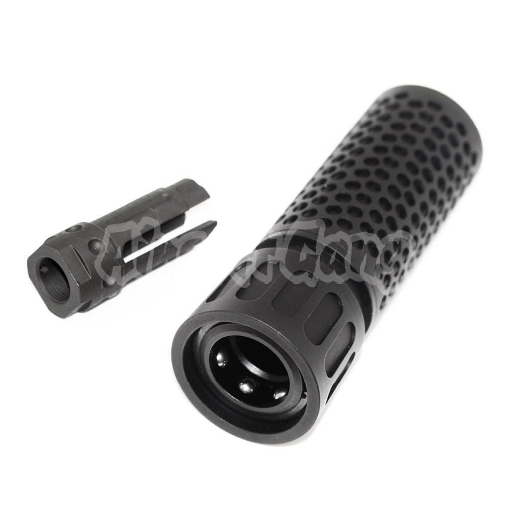 5KU 125mm 5" Inches KAC Style QDC/CQB Suppressor Silencer Extend Barrel Tube with -14mm CCW Flash Hider Black