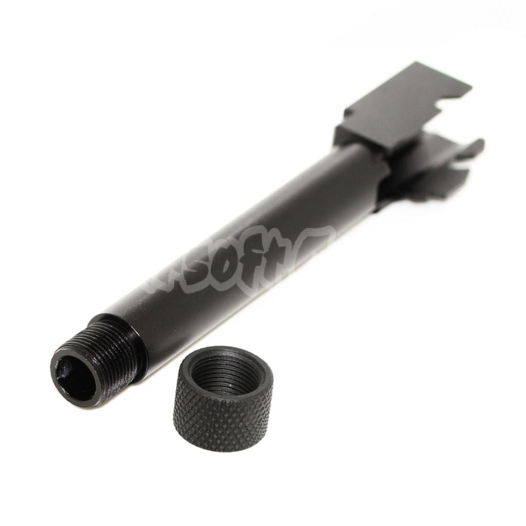 5KU Aluminium Ultra Light Threaded Barrel +14mm CW For Tokyo Marui G17 GBB Pistol Airsoft Black