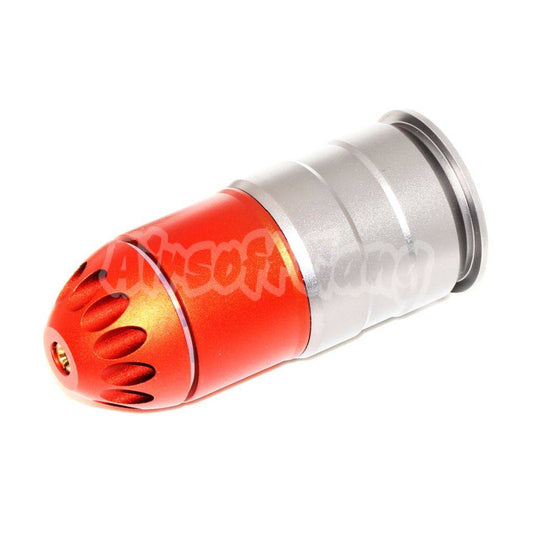 Airsoft King Arms 84rd 40mm Co2 Gas Grenade Cartridge Shell Version IV Orange Red/Gray
