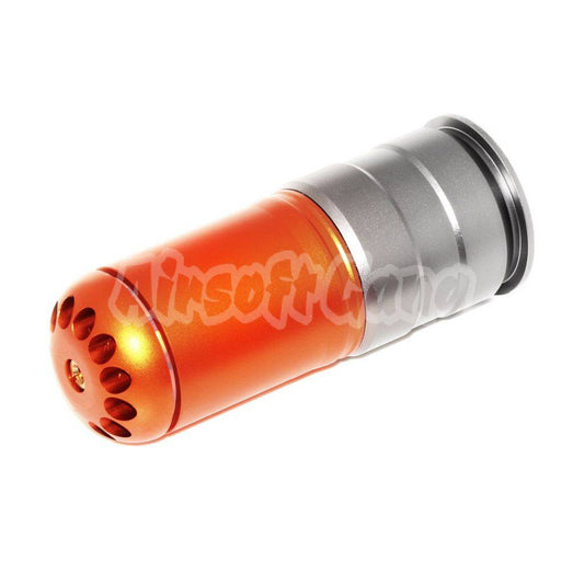 Airsoft King Arms 120rd 40mm Co2 Gas Grenade Cartridge Shell Version III Orange Red/Gray