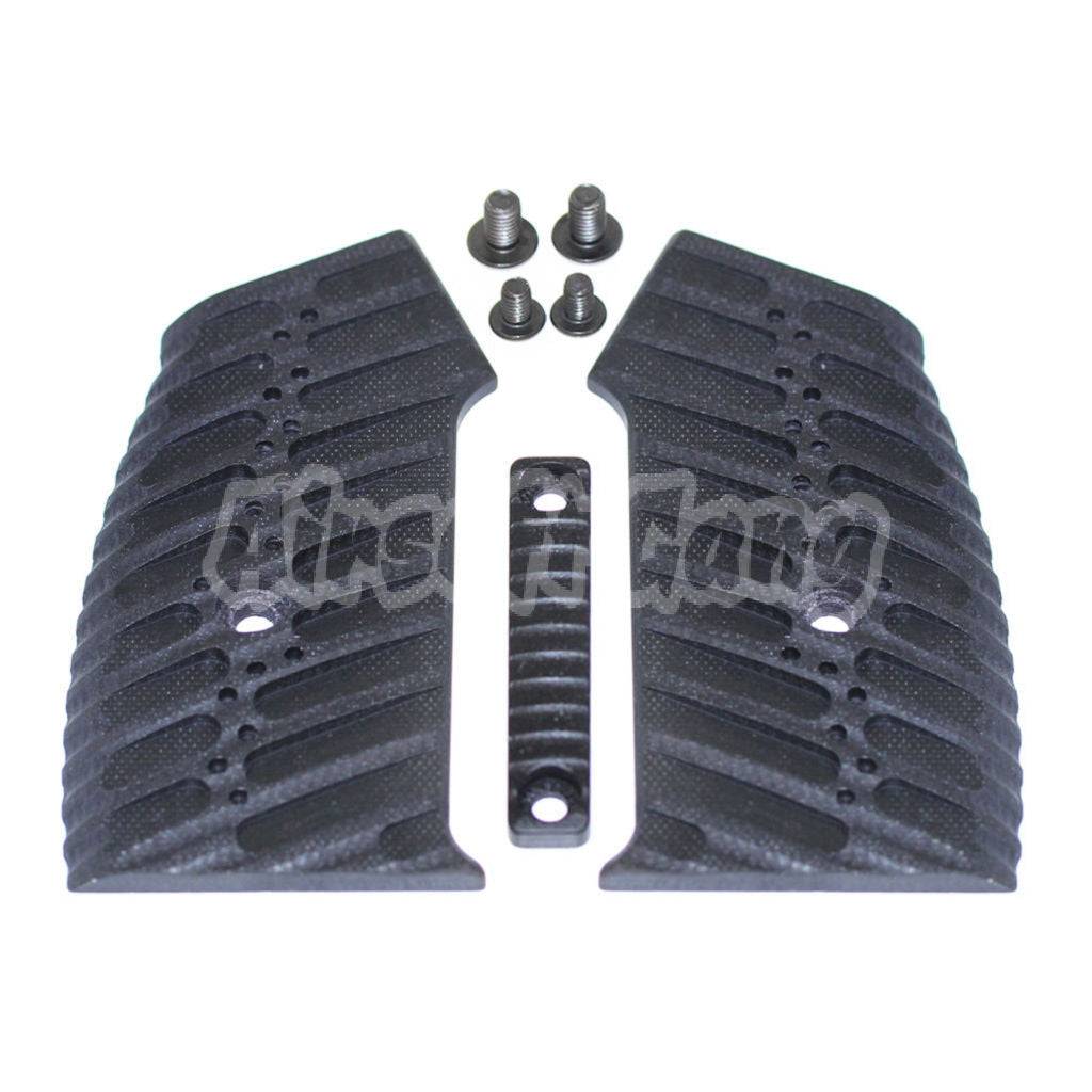 5KU Aluminum Pistol Grip Cover Set (Type 3) For M4 M16 Series GBB Airsoft Black