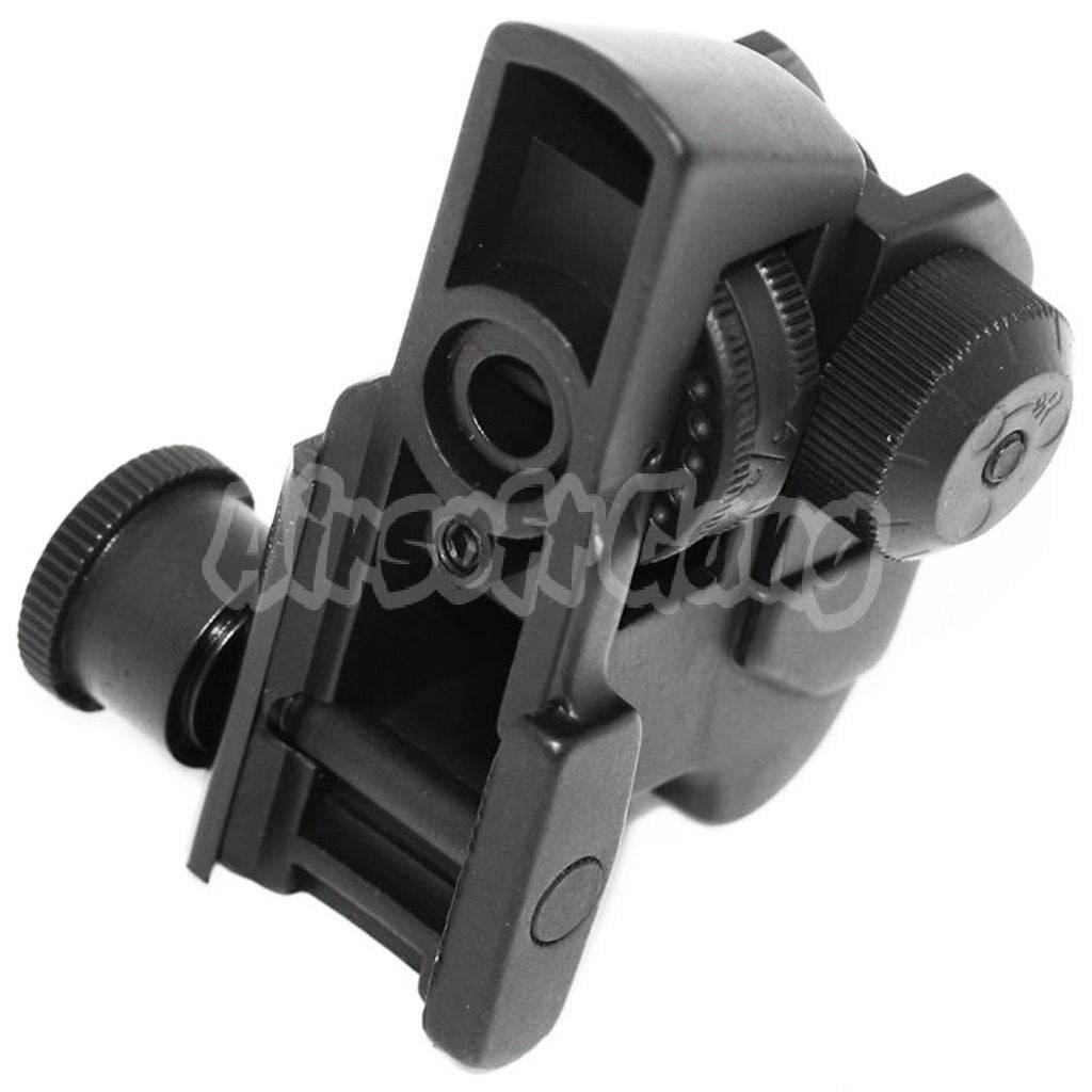 E&C QD Design Tactical CQB Dual Apertures Rear Sight Black