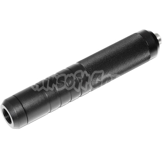 146mm 5.75" Inches Noise Damping Bowl Suppressor Silencer Barrel Extension Tube +/-14mm CW/CCW Threading Black