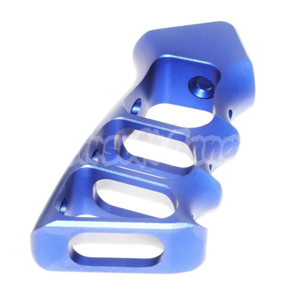 5KU CNC Skeletonized Pistol Grip For WA M4 M16 Series GBB Airsoft Anodized Blue