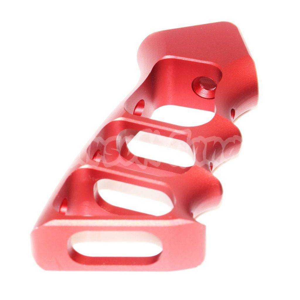 5KU CNC Skeletonized Pistol Grip For WA M4 M16 Series GBB Airsoft Anodized Red