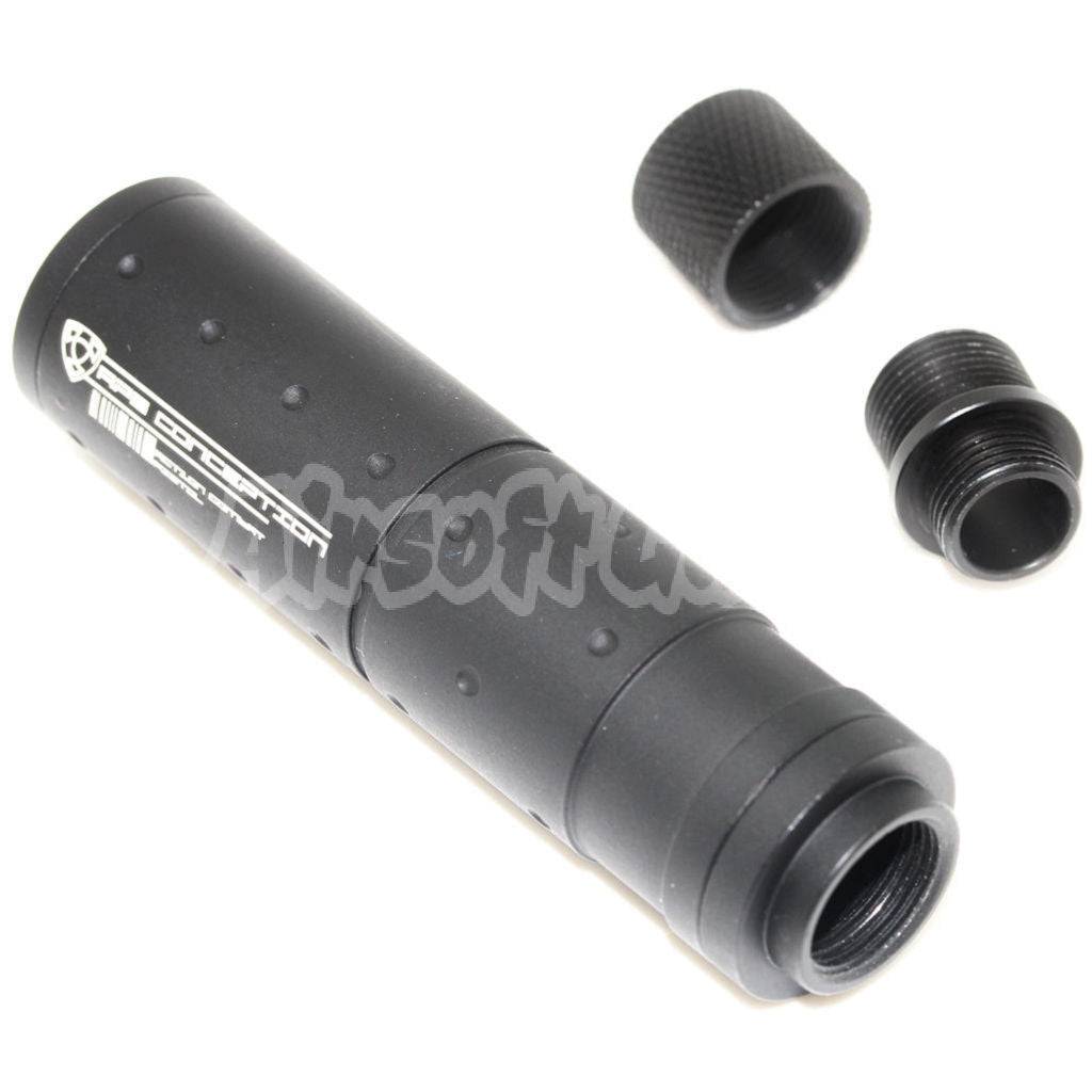 Airsoft APS Silencer with Adaptor -14mm -12mm CCW for ACP601 606 Black Hornet Tokyo Marui G17 Pistol