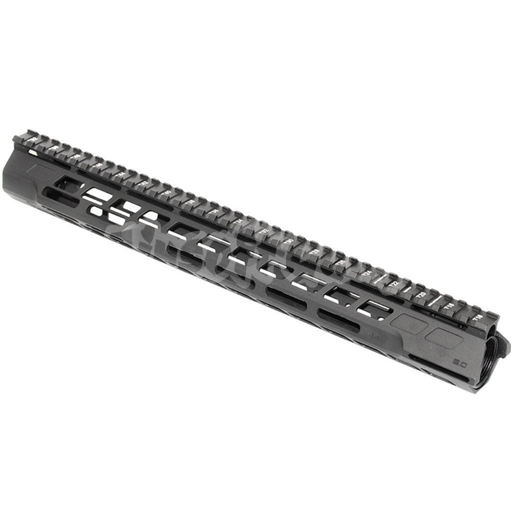 APS CNC 15" Inches PER Phantom 5.0 M-LOK Rail System Handguard For APS CYMA G&P JG Tokyo Marui M4 M16 Series AEG Airsoft Black