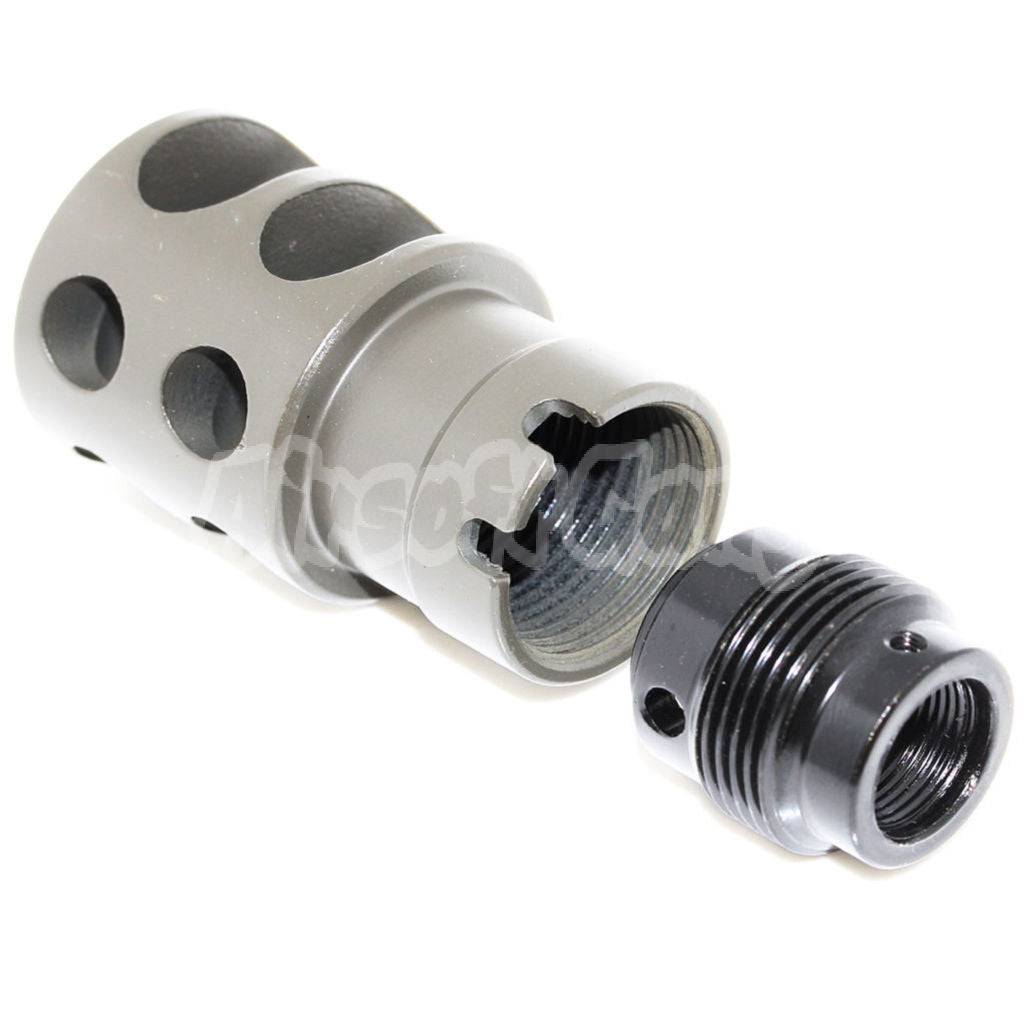 55mm DTK-2 Style Muzzle Brake Flash Hider -14mm CCW / +24mm CW Threading