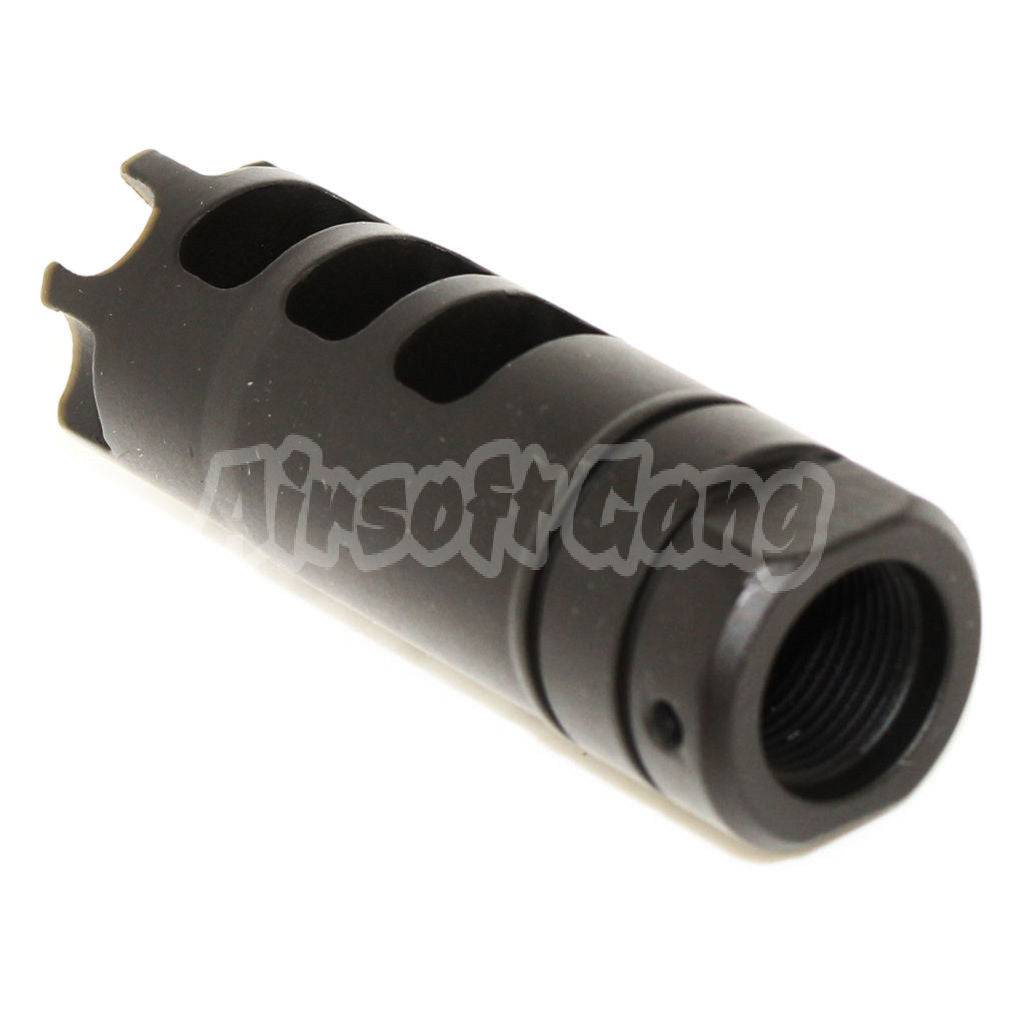 64mm AK Style Metal Muzzle Brake Flash Hider For All -14mm CCW Threading Airsoft Rifle Black