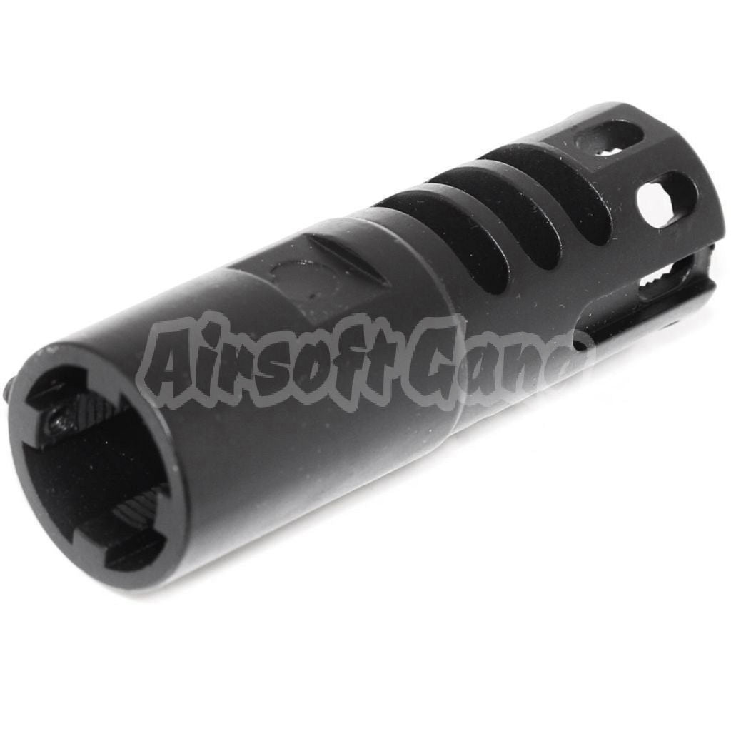 APS 68mm Evolution Tech Muzzle Brake Flash Hider 1.0 For All -14mm CCW Threading Airsoft Rifle Black