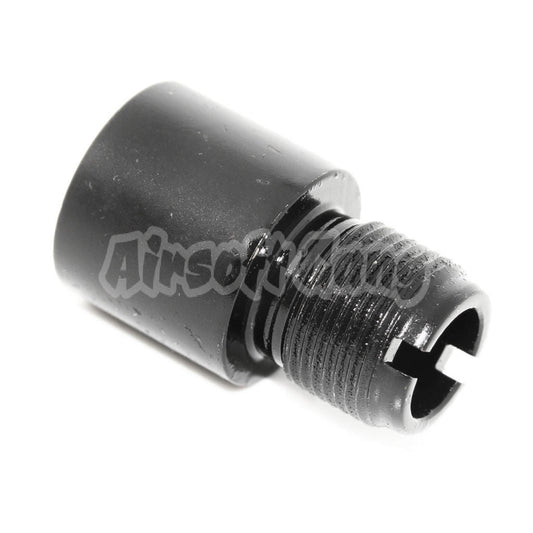 Airsoft Barrel Silencer Adaptor Inner -14mm CCW To Outer +14mm CW Black