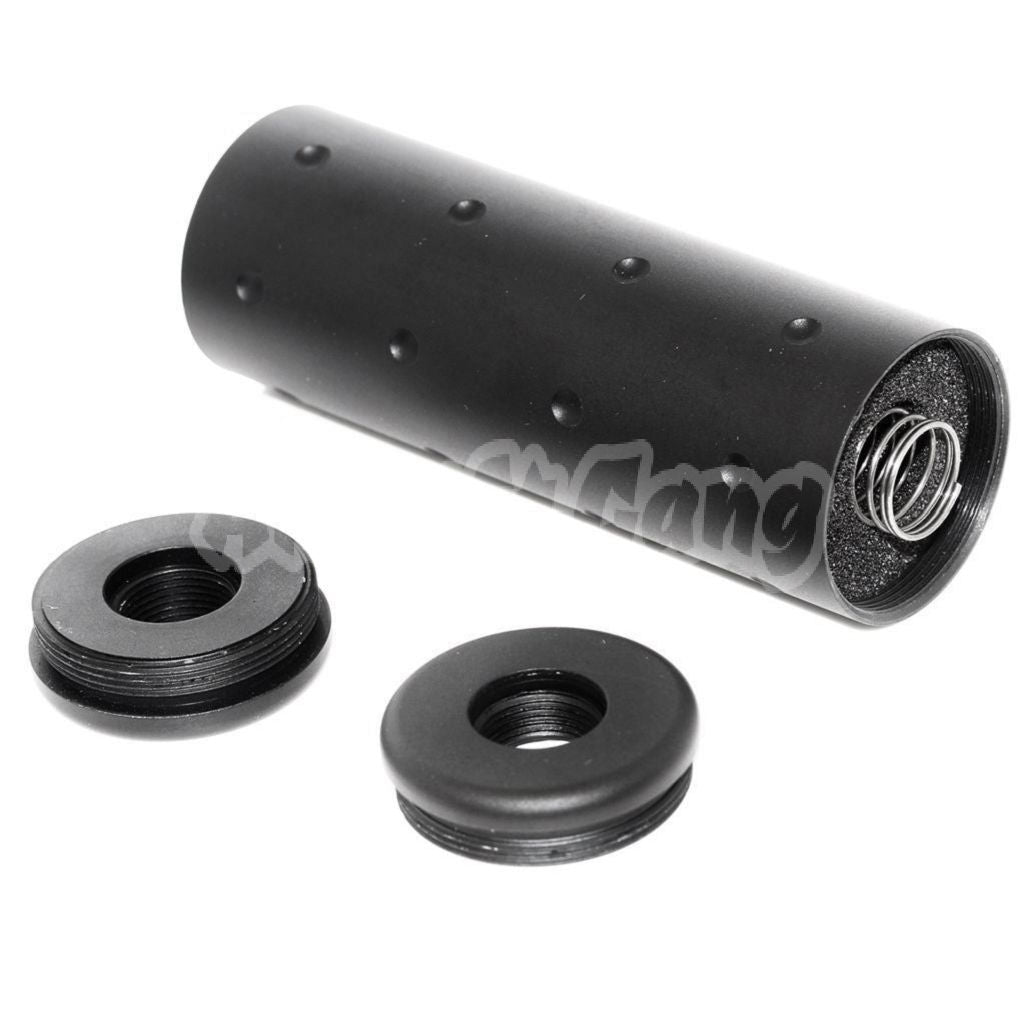 5KU 102mm Aluminium Stubby Suppressor Silencer Barrel Extension Tube For All -14mm CCW Threading Airsoft Black