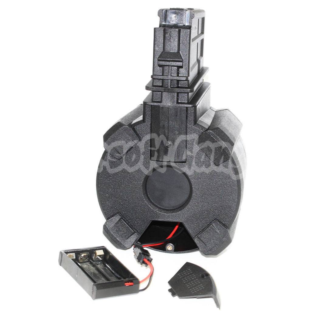 BATTLEAXE 1400rd Electric Drum Mag Magazine For G36 Series AEG Airsoft Black