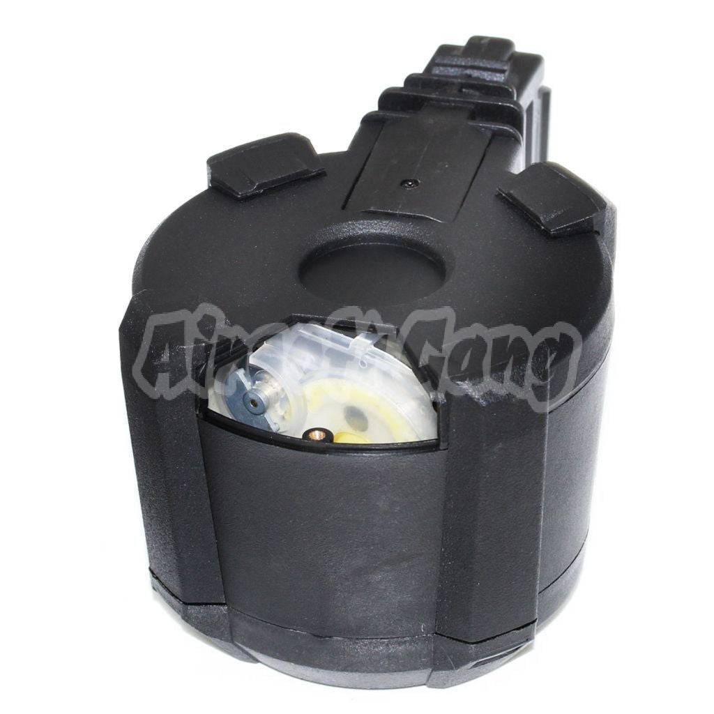 BATTLEAXE 1400rd Sound Control Electric Drum Mag Magazine For G36 Series AEG Airsoft Black