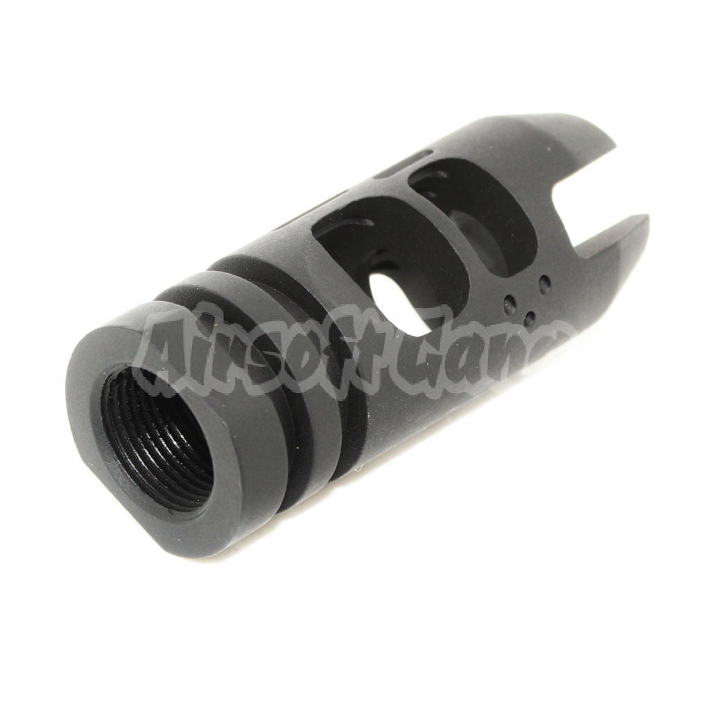 APS EMG Falkor Defense VG6 Epsilon Muzzle Brake Flash Hider For All -14mm CCW Threading Airsoft Rifle Black