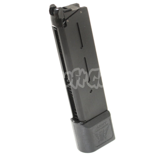 ARMY 26rd Extended Long Mag Gas Magazine For R28 M1911 KWC / Tokyo Marui / ARMY Armament / KJ Works M1911 GBB Airsoft Pistol Black