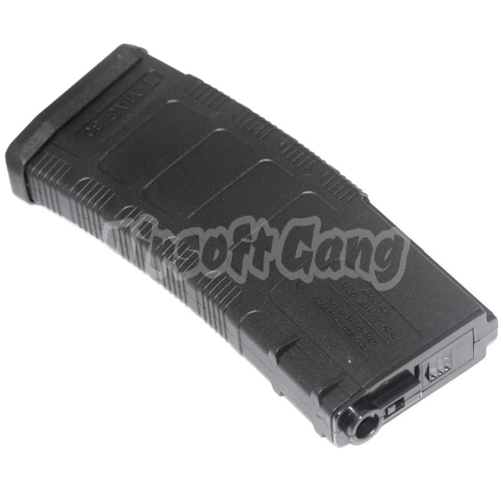 King Arms 370rd TWS T-MAG Hi-Cap Mag Magazine For King Arms Black Rain Ordnance M4 / Tokyo Marui / APS / CYMA / E&C / ARES / A&K / Echo1 / Jing Gong JG / VFC / ICS / Classic Army / G&P / G&G M4 M16 Series AEG Black