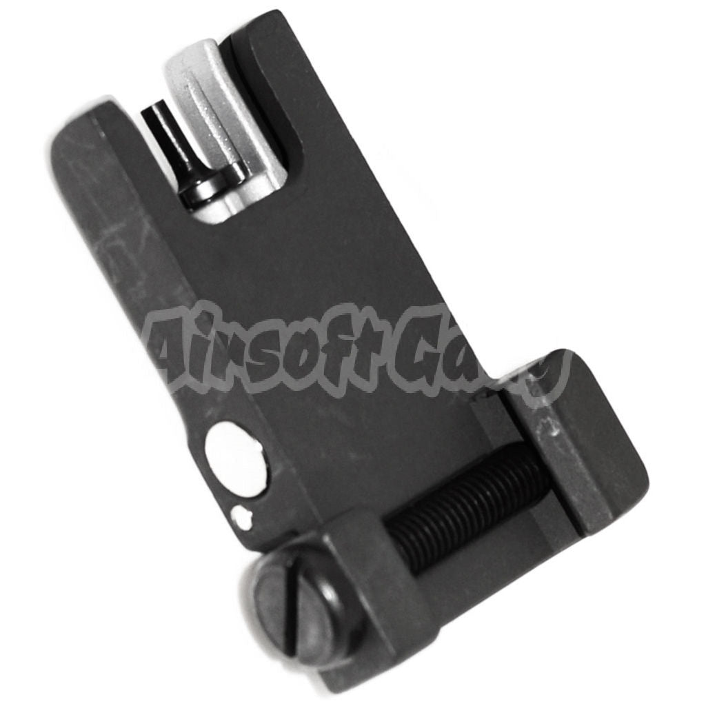 KAC Style 300M Metal Flip-Up Front Sight For MK18 MOD-1 M4 M16 AEG Airsoft Black/Silver