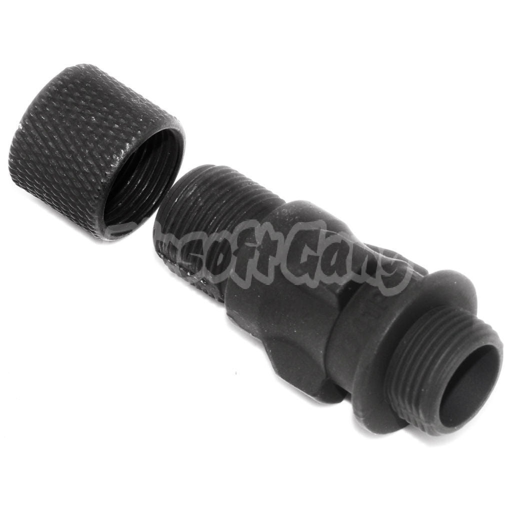 CYMA Metal Flash Hider Muzzle Adaptor For CYMA CM041 PDW MP5 AEG Airsoft Black