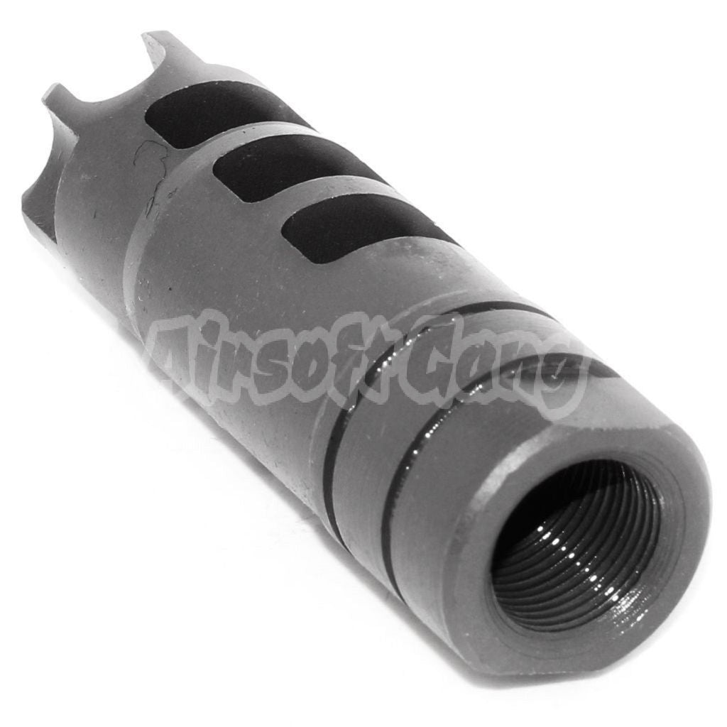 65mm LANTAC Dragon Style DGN556 Flash Hider For All +14mm CW Threading AEG GBB Airsoft Rifle Matt Gray