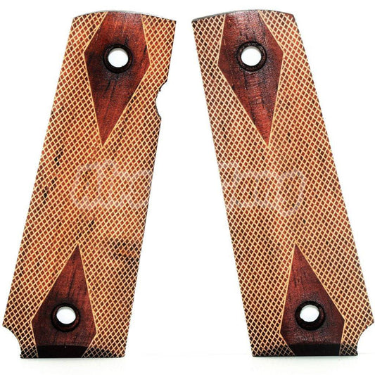 Airsoft Wood Pistol Grip Cover For BELL ARMY AW WE KJ Tokyo Marui M1911 M.E.U SERIES 70 M45A1 WARRIOR GBB Pistol Brown