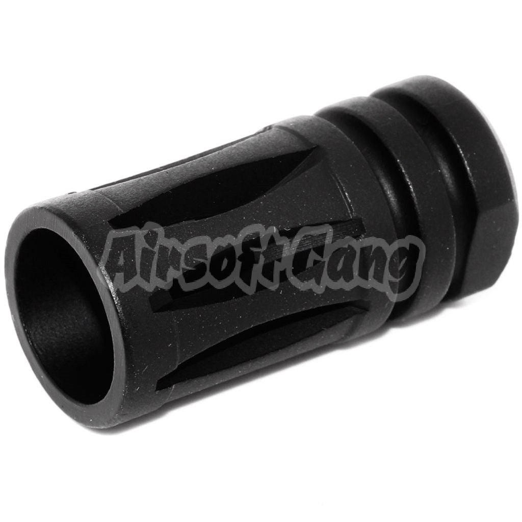 Airsoft 45mm Bird Cage M4 M16 Muzzle Brake Flash Hider -14mm CCW Black