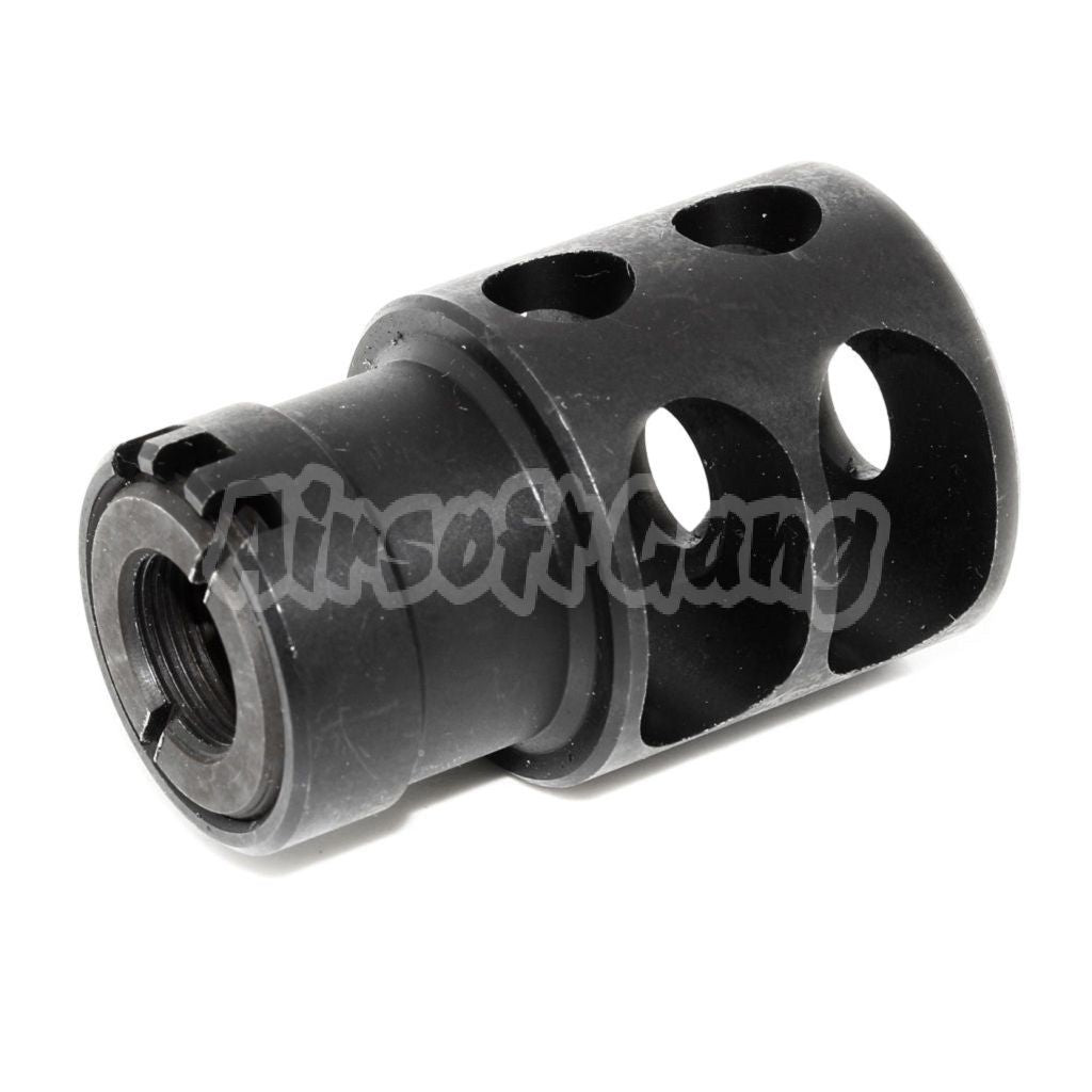 Airsoft 5KU DTK-2 Style Muzzle Brake FlashHider -14mm CCW / +24mm CW Black