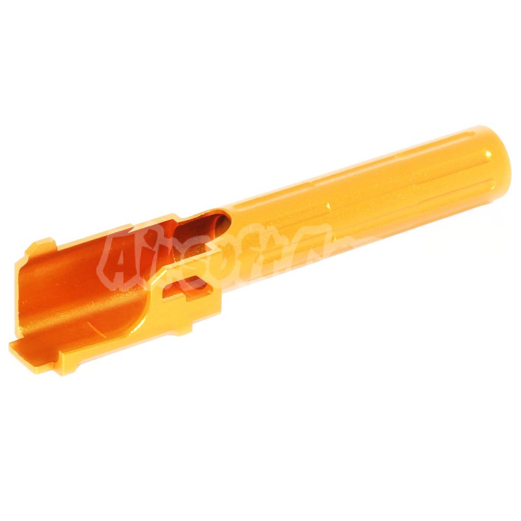Airsoft 5KU 98mm/102mm 9INE Style Non-Threaded Outer Barrel for Tokyo Marui G19 GBB Gold