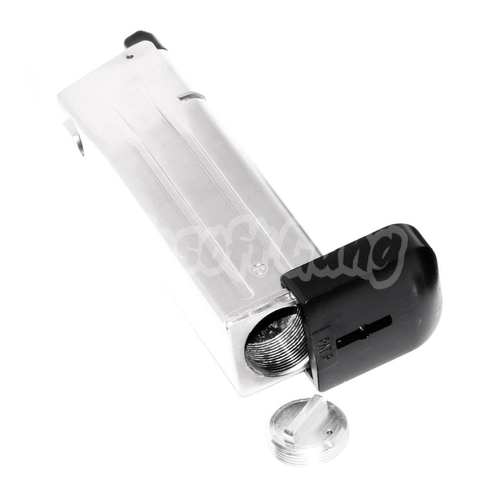 Airsoft Armorer Works AW 30rd Co2 Magazine for ARMY R501 R601 / KJ KP-05 / Zeon / EMG SAI STI TTI / AW / WE / Tokyo Marui Hi-Capa GBB Pistol Silver Gold