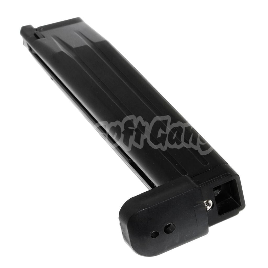 Airsoft Armorer Works AW 50rd Gas Extended Long Magazine for ARMY R501 R601 / KJ KP-05 / Zeon / EMG SAI STI TTI / AW / WE / Tokyo Marui Hi-Capa GBB Pistol Black