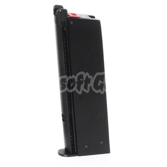 Armorer Works AW 16rd Gas Magazine for EMG SAI Red / AW NE Series / WE Single Stack 1911 GBB Pistol Airsoft Black