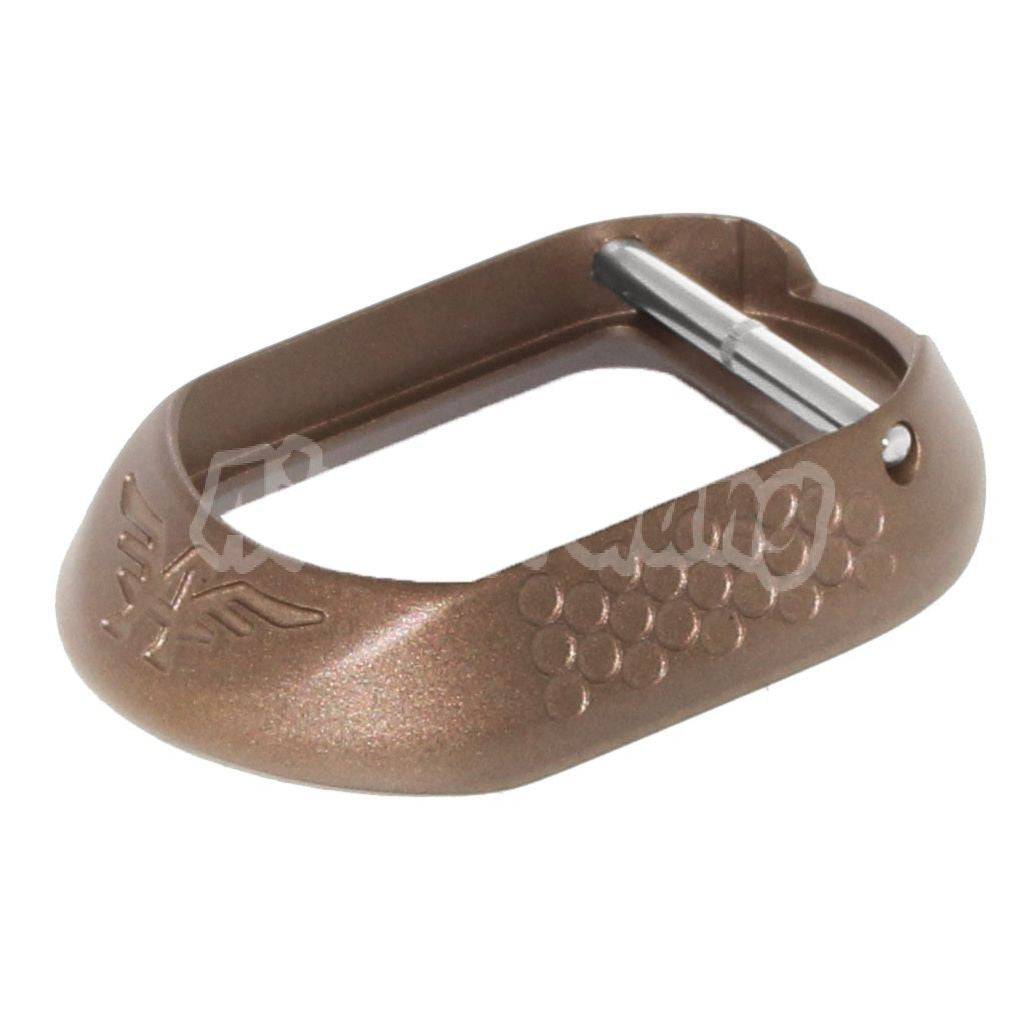 Airsoft Armorer Works AW HX Engraved Flared Extended Magwell For AW WE Hi-Capa GBB Pistol Tan