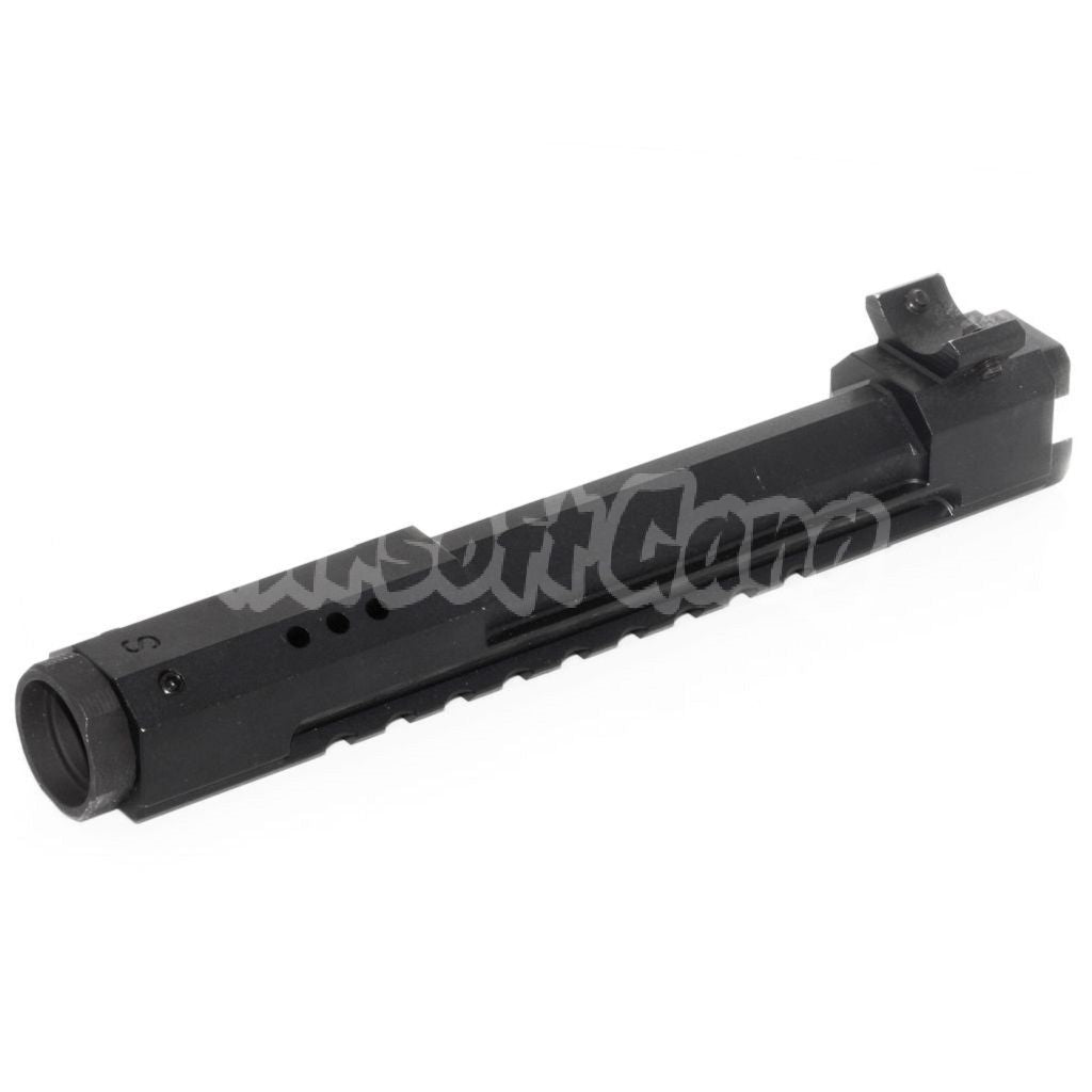 5KU Aluminum 20mm AK Railed Gas Tube For LCT GHK AK Series AEG GBB Rifle Black