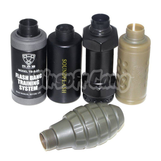 APS HAKKOTSU 5pcs Different Style Thunder B Co2 Sound Grenade Shell Bottle Package with Core