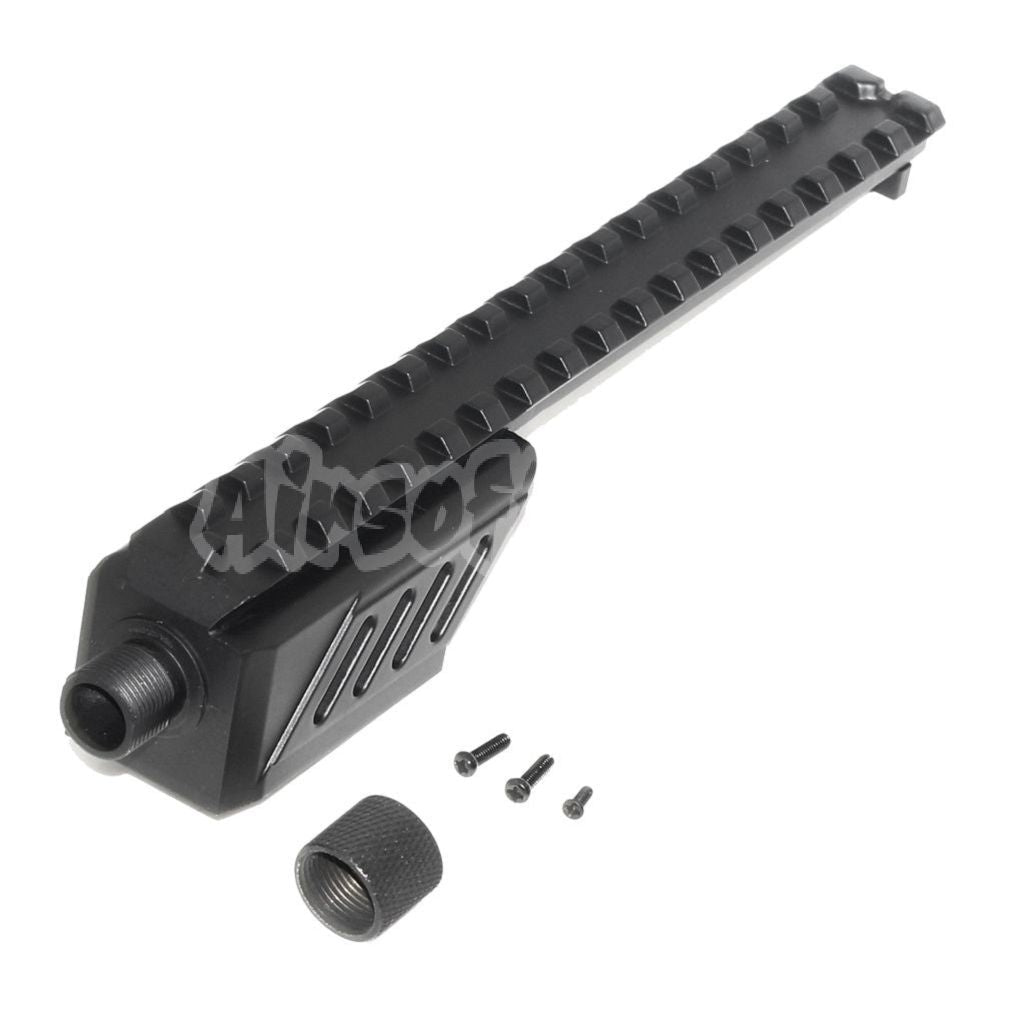 CYMA 187mm Barrel Extension Attachment Mount Rail for CYMA CM127 G18C AEP Pistol Black