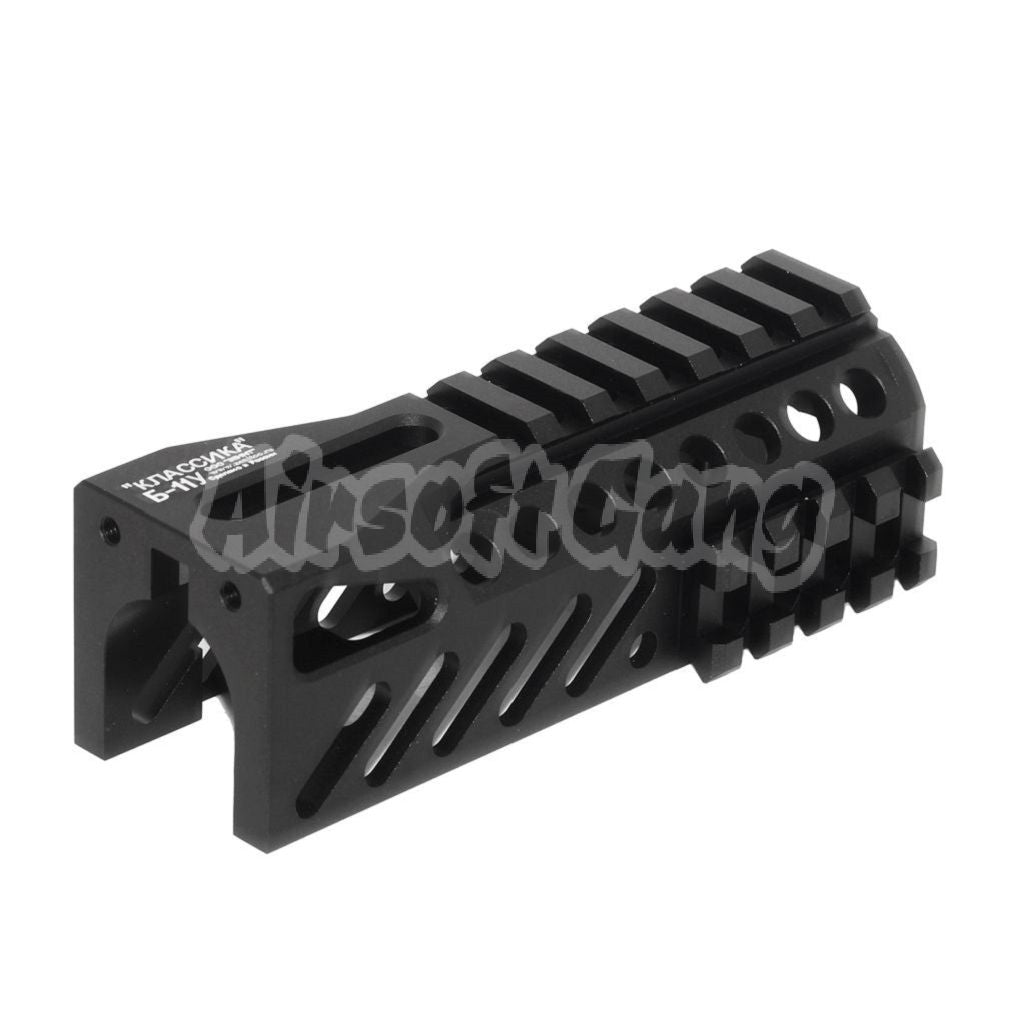 5KU CNC 119mm B-11 Classic Lower Handguard Rail System For D-Boys LCT GHK Tokyo Marui AKS-74U Series AEG GBB Rifle Black