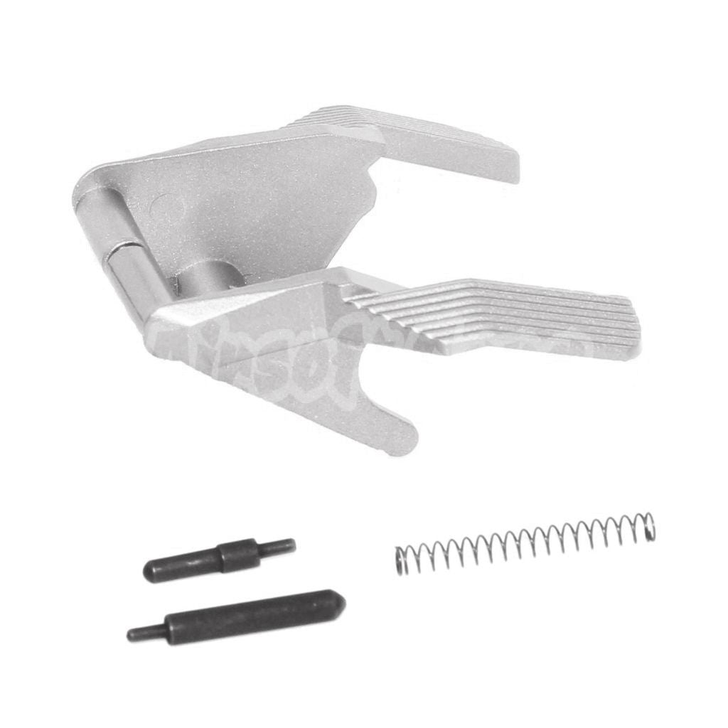 Airsoft KF Alluminum Slide Safety Lock Thumb Safety-Ambi For Tokyo Marui Hi-Capa GBB Silver