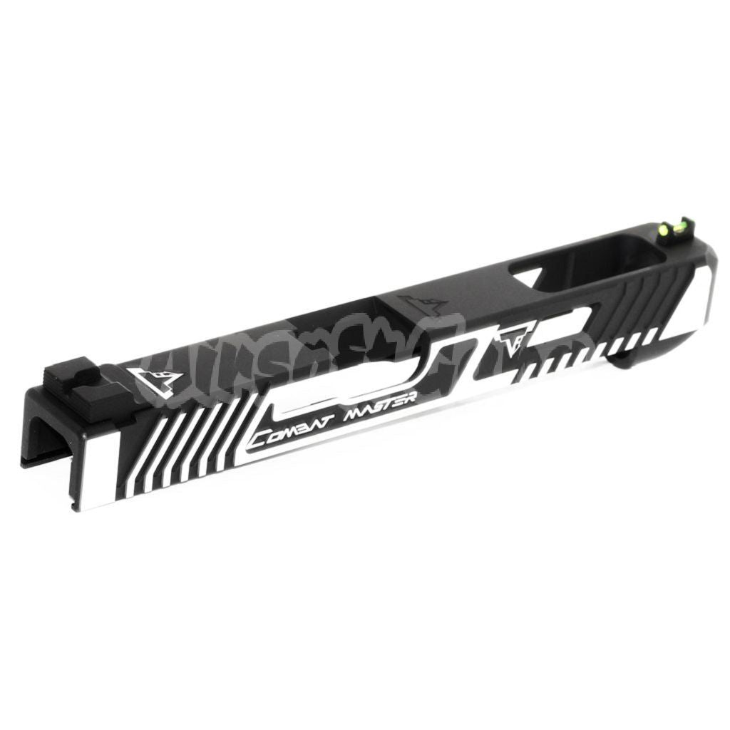Airsoft APS EMG TTI CNC Combat Master Barrel Slide Set For Elite Force VFC Umarex G17 Gen4 GBB Pistols Black/Silver