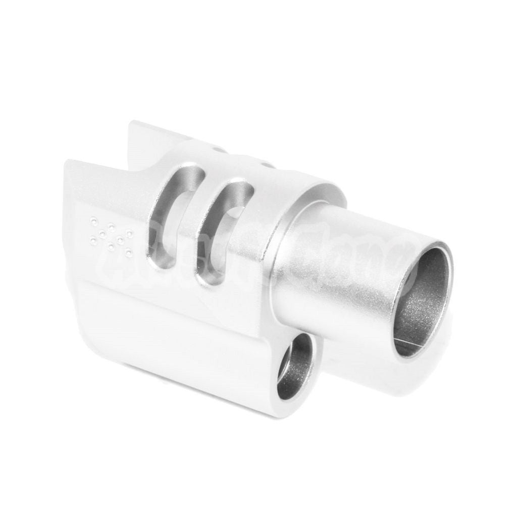 Airsoft 5KU Front Kit Compensator Type 6 for Tokyo Marui 1911 GBB Pistol Silver