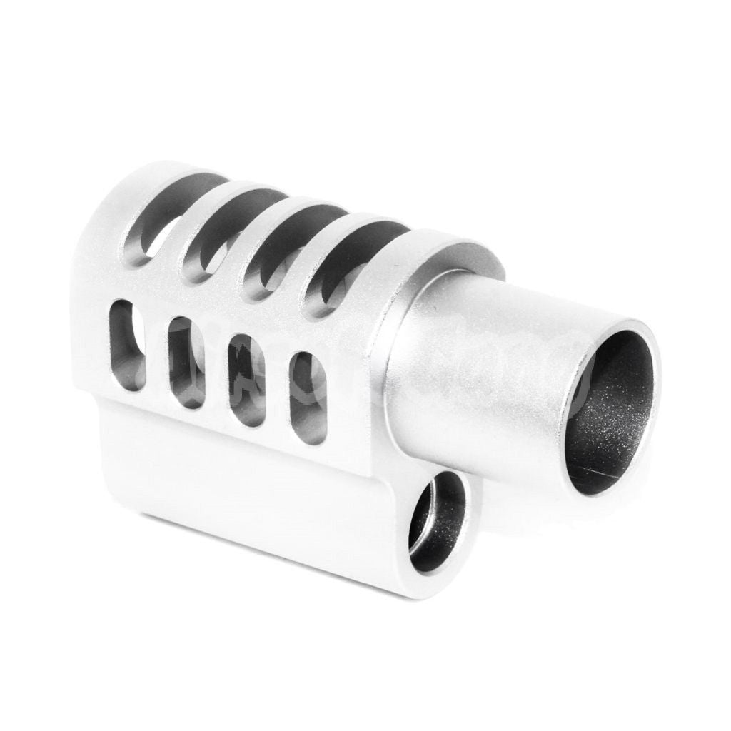 Airsoft 5KU Front Kit Compensator Type 9 for Tokyo Marui 1911 GBB Pistol Silver