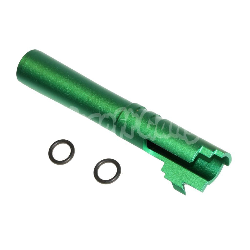 Airsoft 5KU 4.3" Inches CNC Aluminium Outer Barrel +11mm CW for Tokyo Marui Hi-Capa 4.3 GBB Pistols Green
