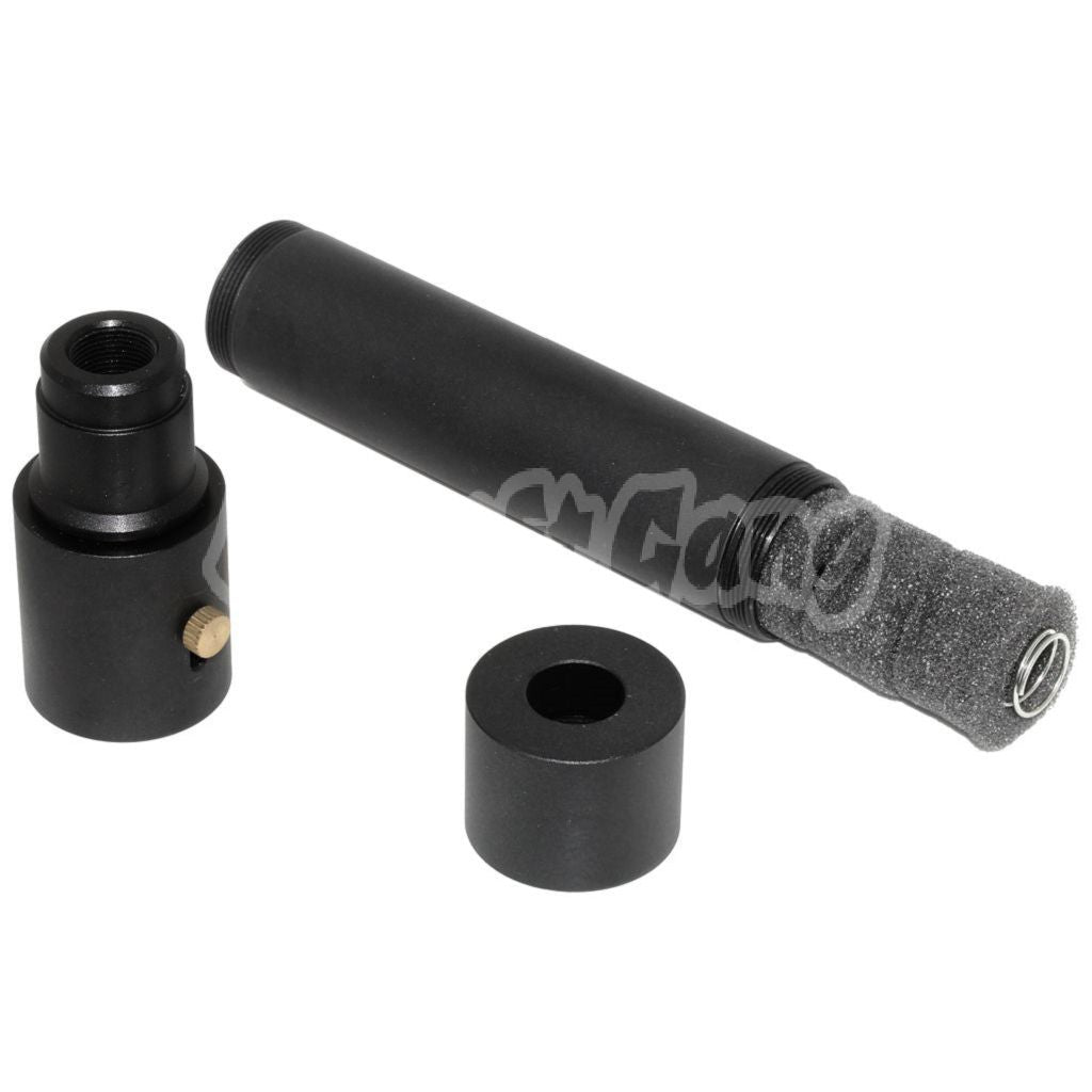 Airsoft BELL 173mm/203mm x 34mm MPX QD Suppressor Silencer with -14mm CCW Flash Hider Black