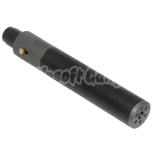 Airsoft BELL 200mm/230mm x 35mm MPX-M-QD Suppressor Silencer with -14mm CCW Flash Hider Black/Grey