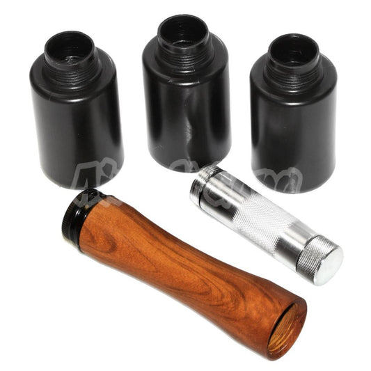 Airsoft APS HAKKOTSU 3pcs Thunder B Stick Style Co2 Sound Grenade Shell Bottle Package with Core